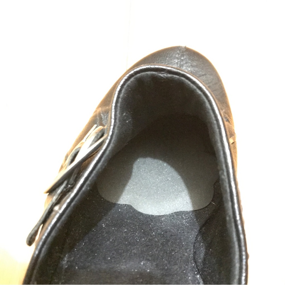 BareTraps Black Leather Buckle Mules, EUC, 9.5 - Picture 7 of 14